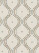 Garden Ogee Blue & Beige Wallpaper