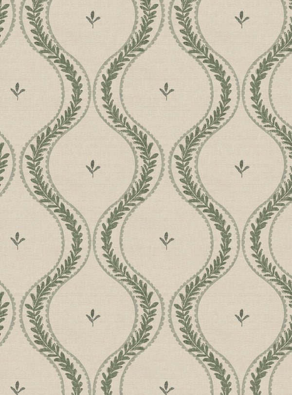 Garden Ogee Sage Green Wallpaper