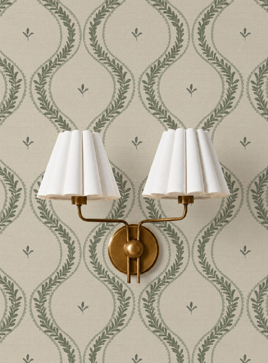 Garden Ogee Sage Green Wallpaper