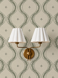 Garden Ogee Sage Green Wallpaper