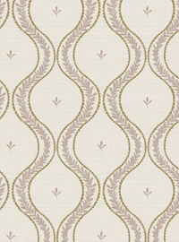 Garden Ogee Soft Pink & Beige Wallpaper