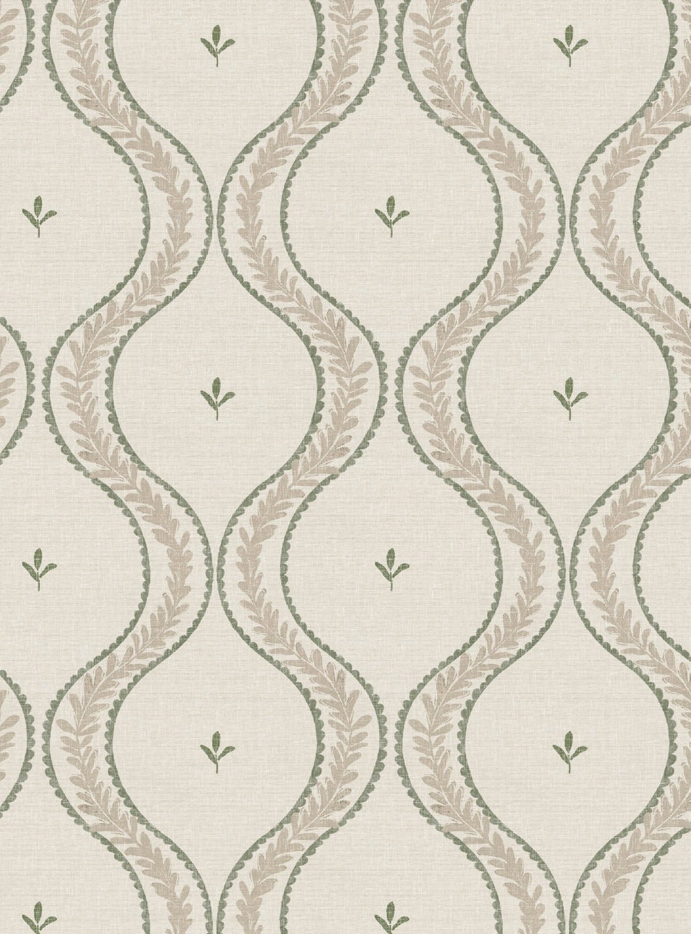 Garden Ogee Soft Sage Wallpaper - Esselle Home