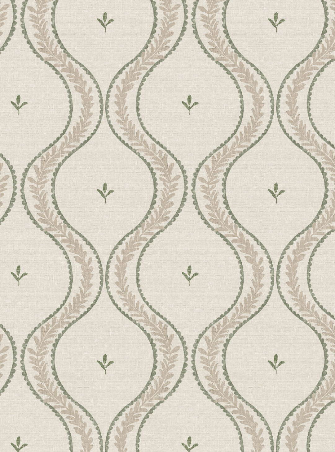 Garden Ogee Soft Sage Wallpaper