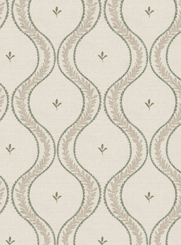Garden Ogee Soft Sage Wallpaper