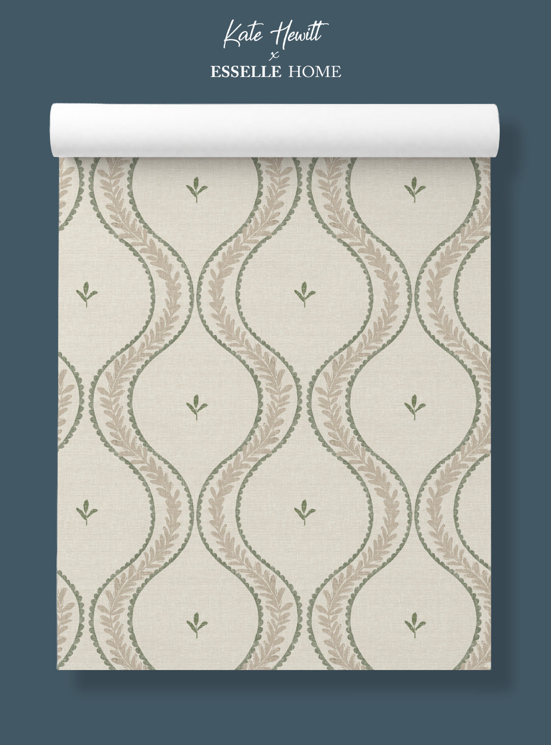 Garden Ogee Soft Sage Wallpaper
