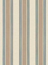 Old World Stripe Blue & Beige Wallpaper