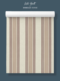Old World Stripe Blush Pink Wallpaper