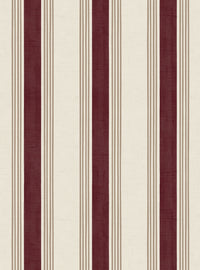 Old World Stripe Burgundy & Beige Wallpaper