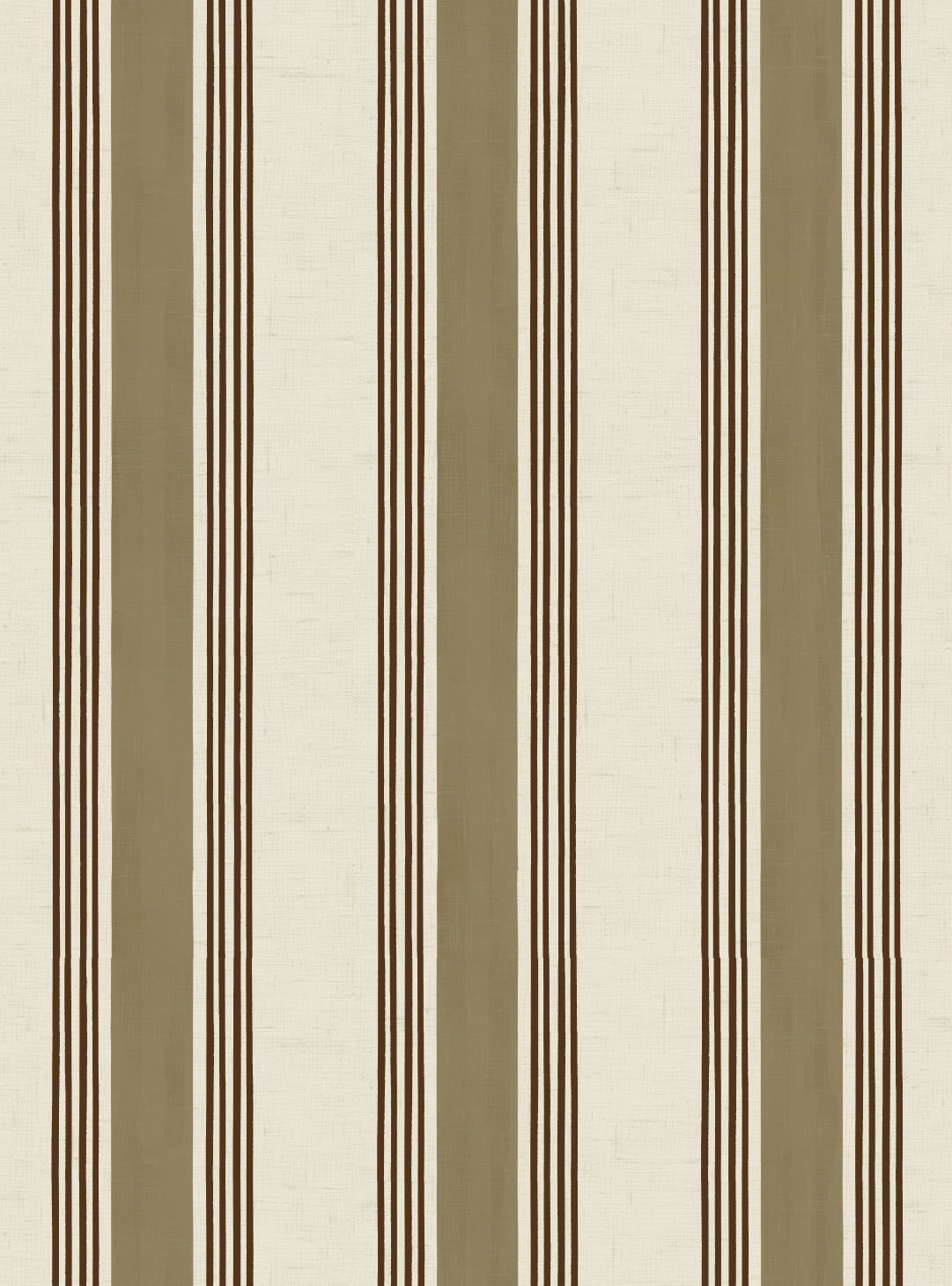 Old World Stripe Olive Green Wallpaper