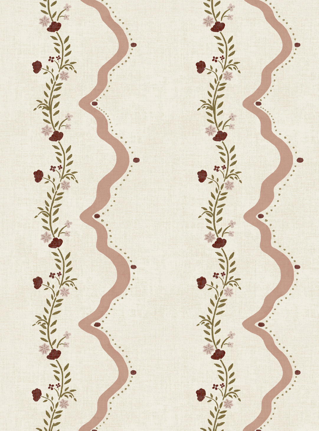 Rosie Posie Blush Pink Wallpaper