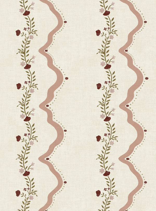 Rosie Posie Blush Pink Wallpaper