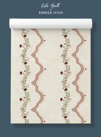 Rosie Posie Blush Pink Wallpaper