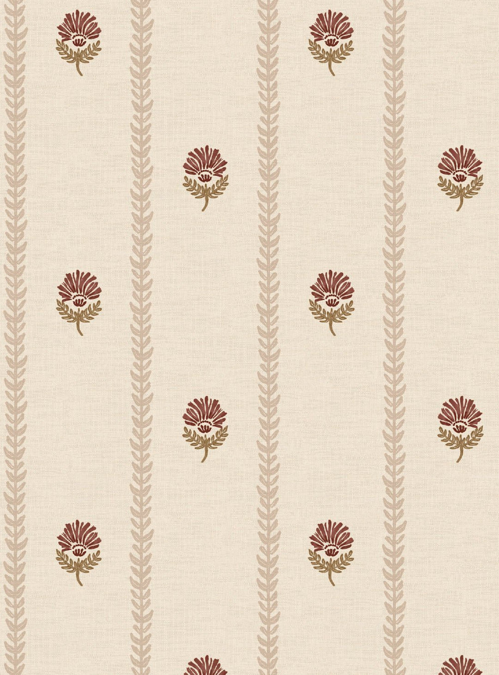 Thistle Trail Stripe Neutral Wallpaper - Esselle Home