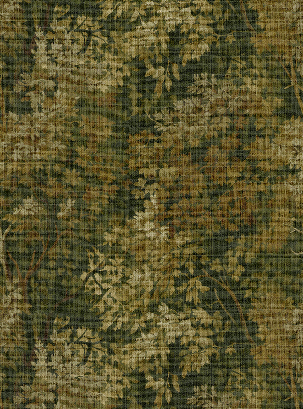 Wild Verdue Olive Green Wallpaper