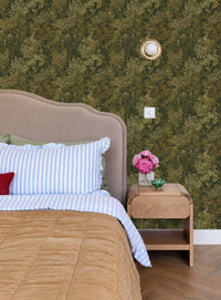 Wild Verdue Olive Green Wallpaper