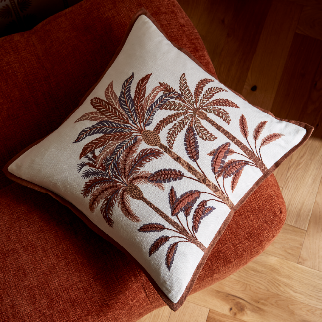 Solana Multi cushion styled on a bed