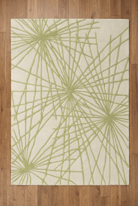 Aura Starburst Natural / Sage Green Rug - Esselle Home