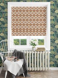 Santiago Geo Burnt Orange/Teal Fabric - Esselle Home