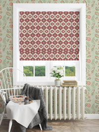 Santiago Geo Red/Teal Fabric - Esselle Home