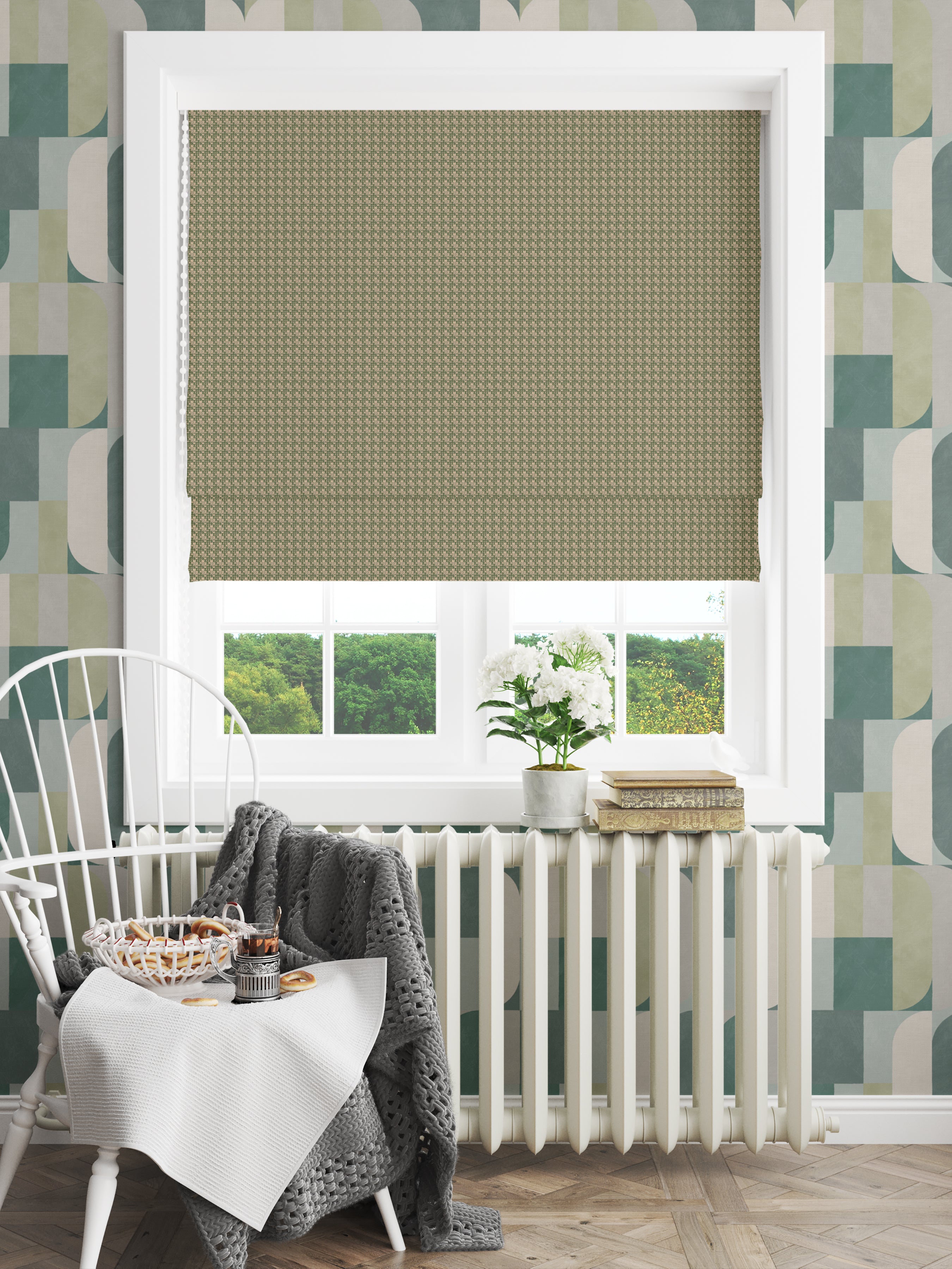 Millar Teal Fabric - Esselle Home
