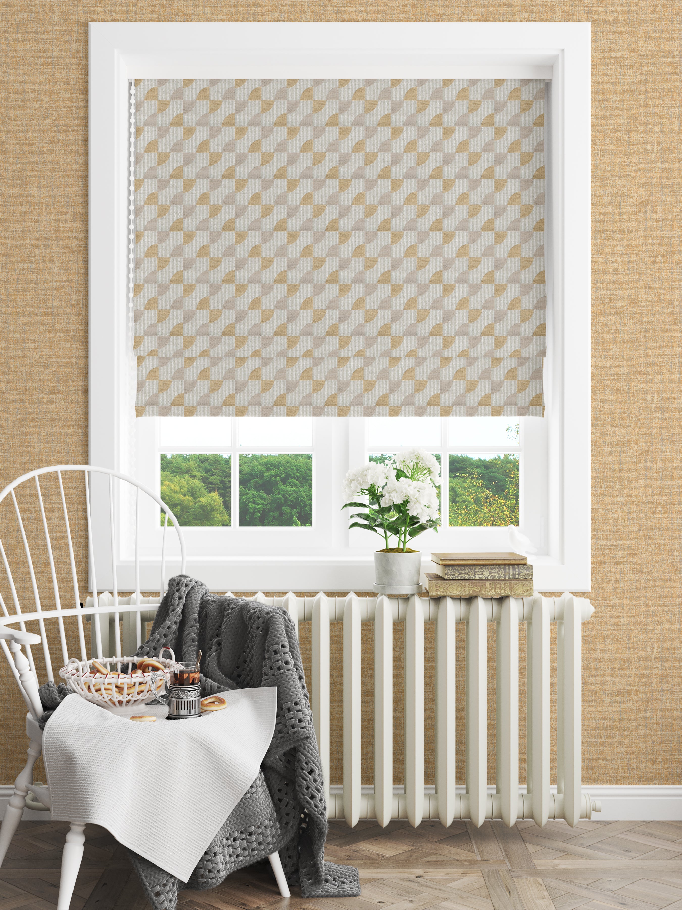 Dalure Ochre Fabric - Esselle Home