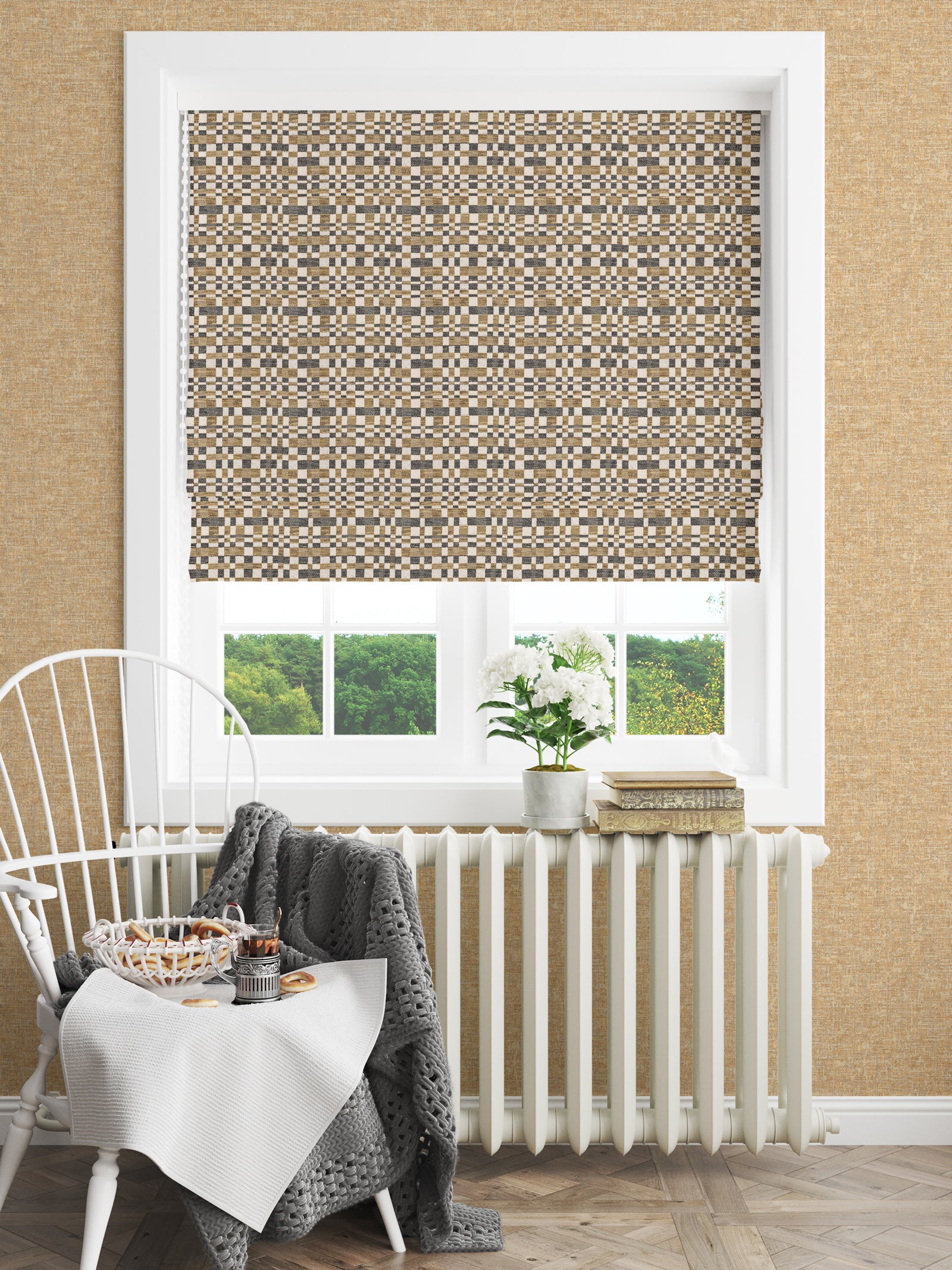 Whittle Ochre Curtain - Esselle Home