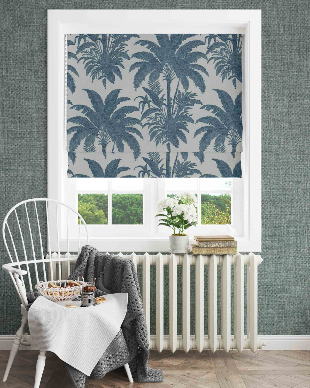Palmera Blue Blind - Esselle Home