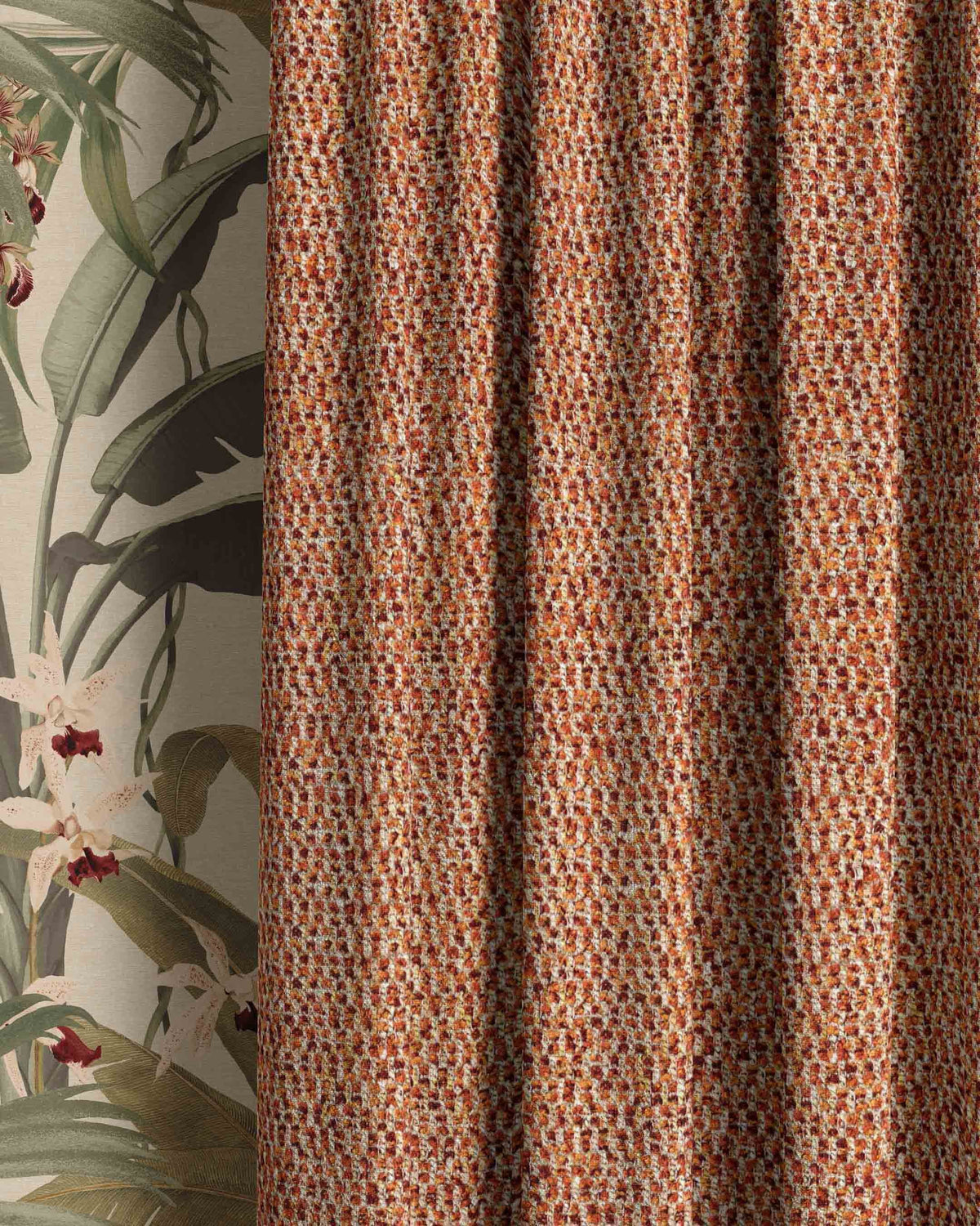 Banyan Spiced Terracotta Curtain - Esselle Home