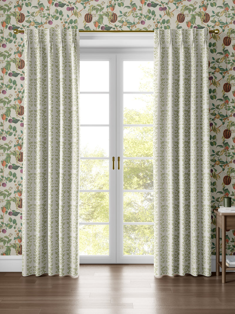 Botanic Vines Spring Green Curtain