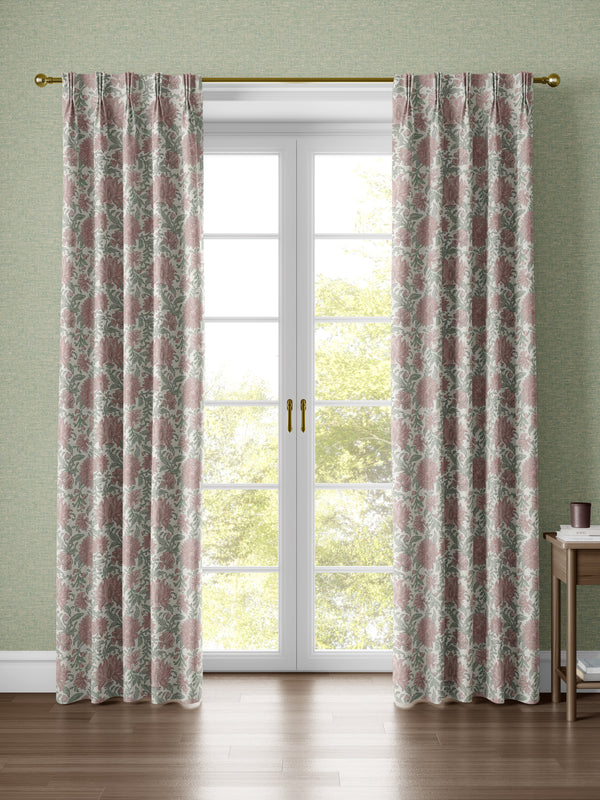 Nima Floral Rose/Sage Curtain