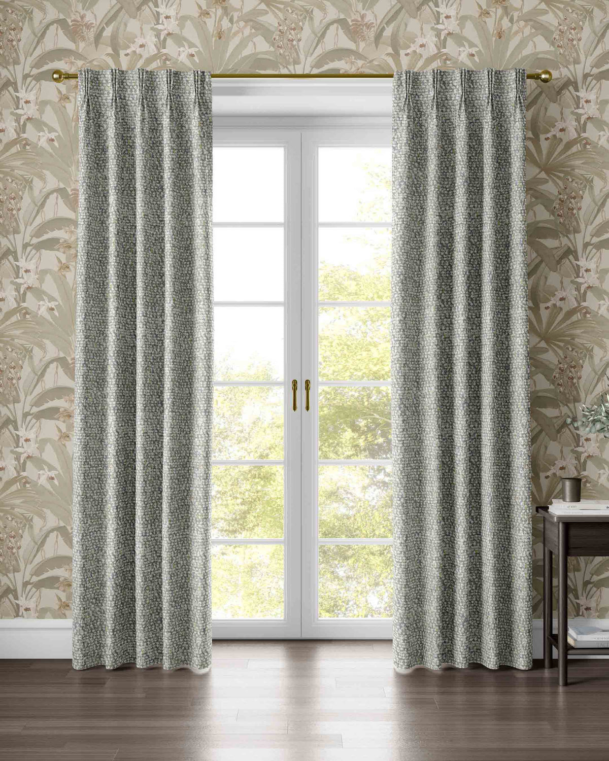 Banyan Slate Curtain - Esselle Home