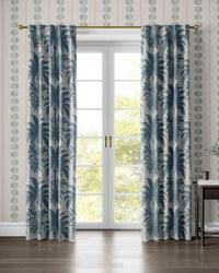 Palmera Blue Curtain - Esselle Home