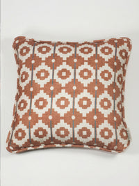 Santiago Geo Burnt Orange/Teal Cushion - Esselle Home
