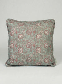 Lucien Trail Spice Pink/Green Cushion - Esselle Home