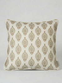 Naya Motif Neutral/Rose Cushion - Esselle Home