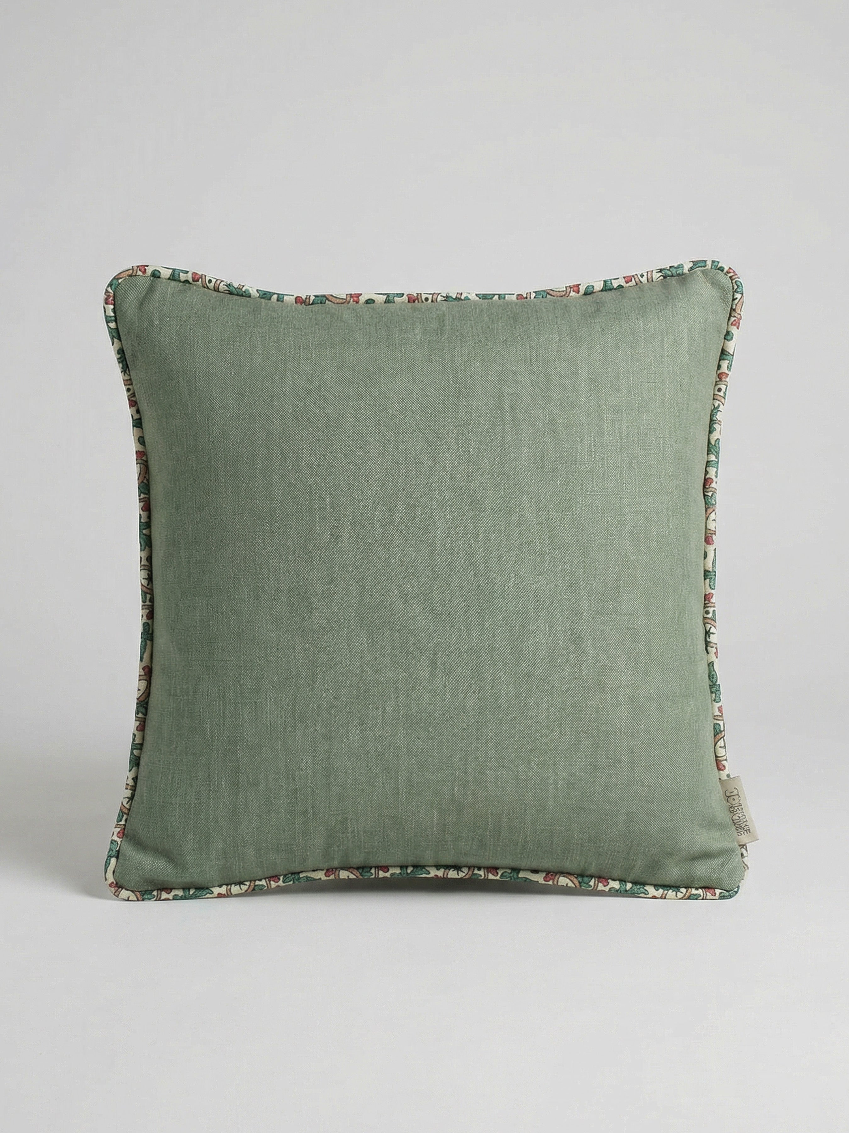 Eden Plain/Veda Mineral Green Cushion - Esselle Home