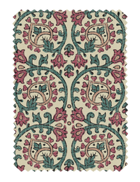 Veda Linen Teal/Raspberry Fabric - Esselle Home