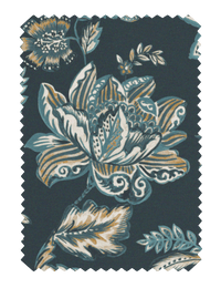 Kashmir Jacobean Navy/Teal Fabric - Esselle Home