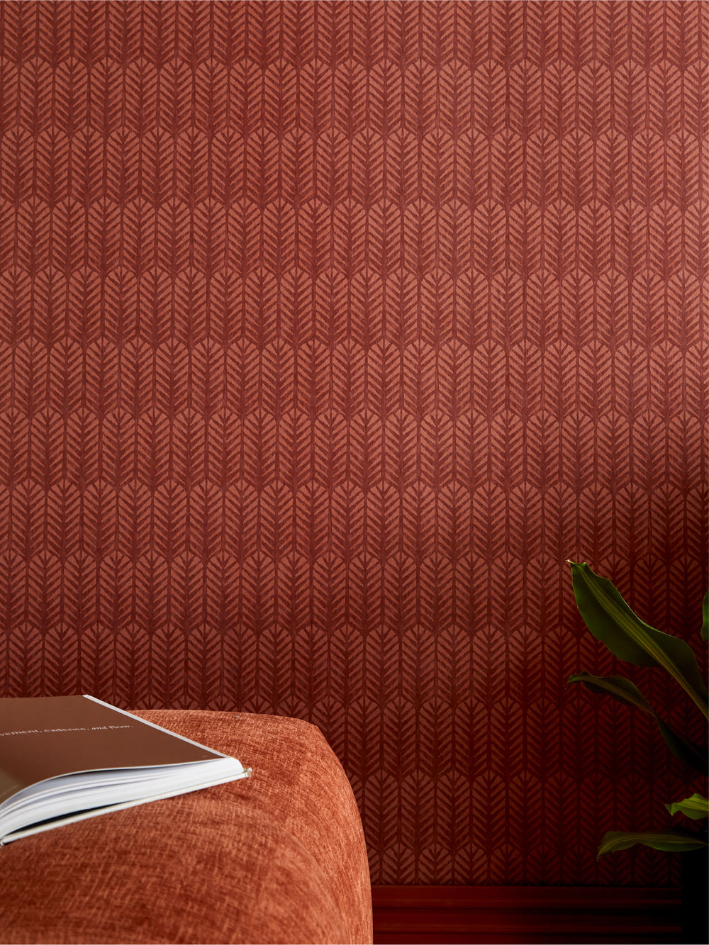 Novena geometric leaf wallpaper