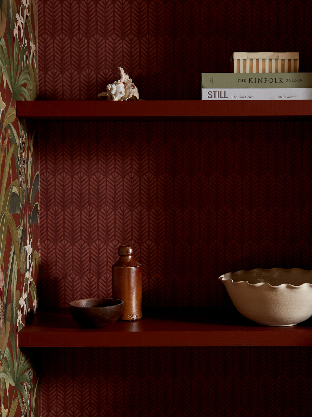 Novena Spiced Terracotta Wallpaper - Esselle Home