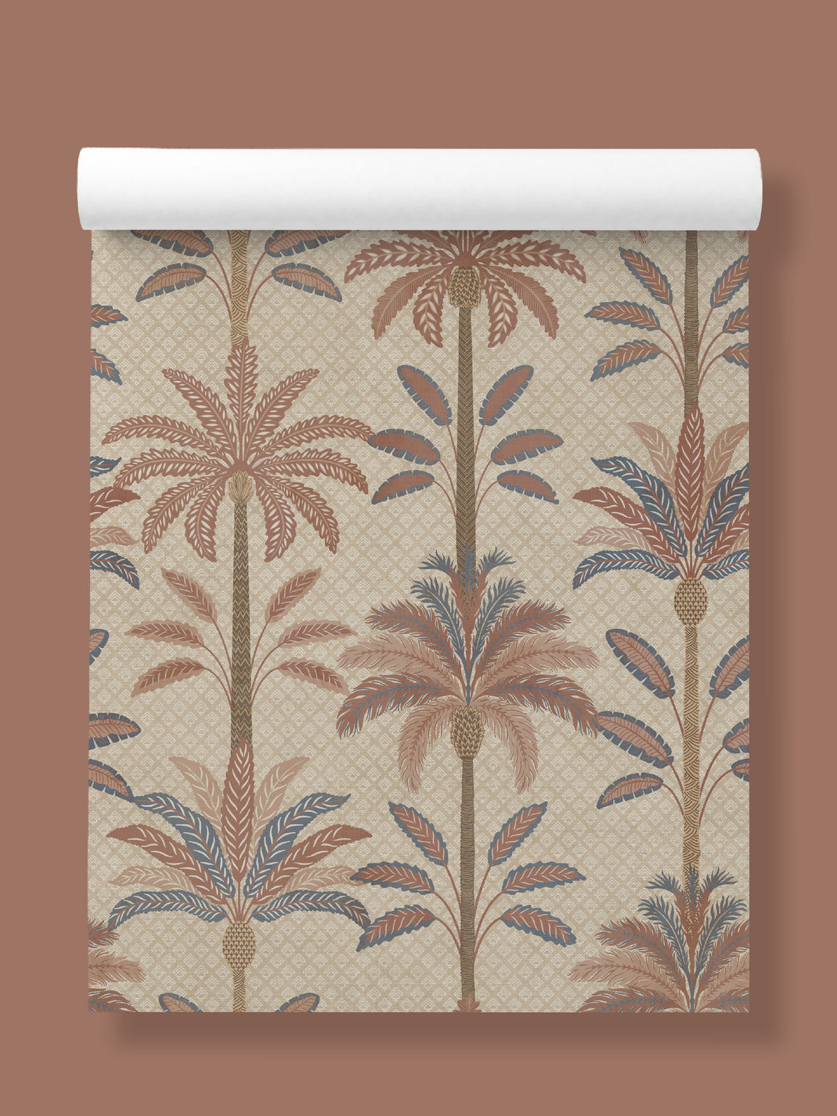 Solana Terracotta Palm | Tropical Leaf Wallpaper - Esselle Home