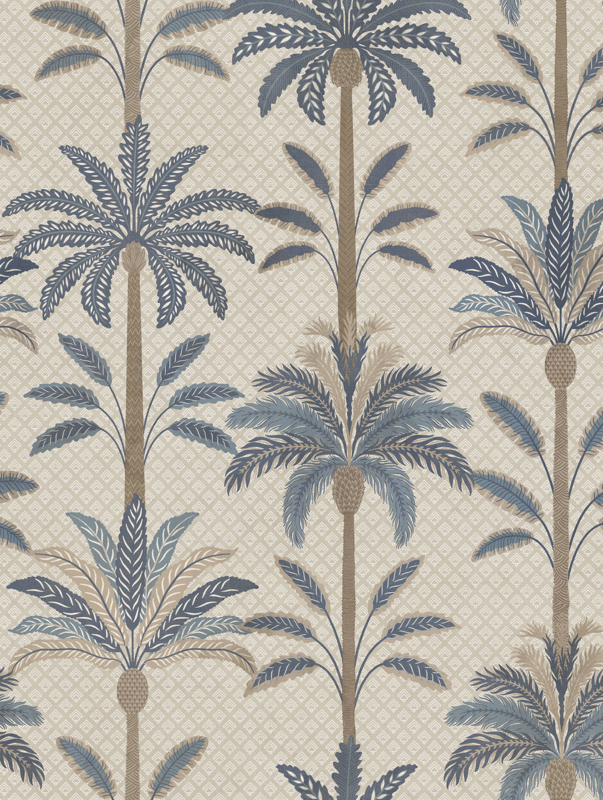 Solana Blue Palm | Tropical Leaf Wallpaper - Esselle Home