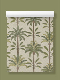 Solana Green Palm | Tropical Leaf Wallpaper - Esselle Home