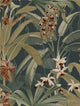 Saffron Deep Green Blue Tropical | Leaf Jungle Wallpaper - Esselle Home