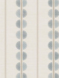 Maris Blue Wallpaper| Fan Leaf Stripe Wallpaper - Esselle Home