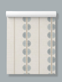 Maris Blue Wallpaper| Fan Leaf Stripe Wallpaper - Esselle Home