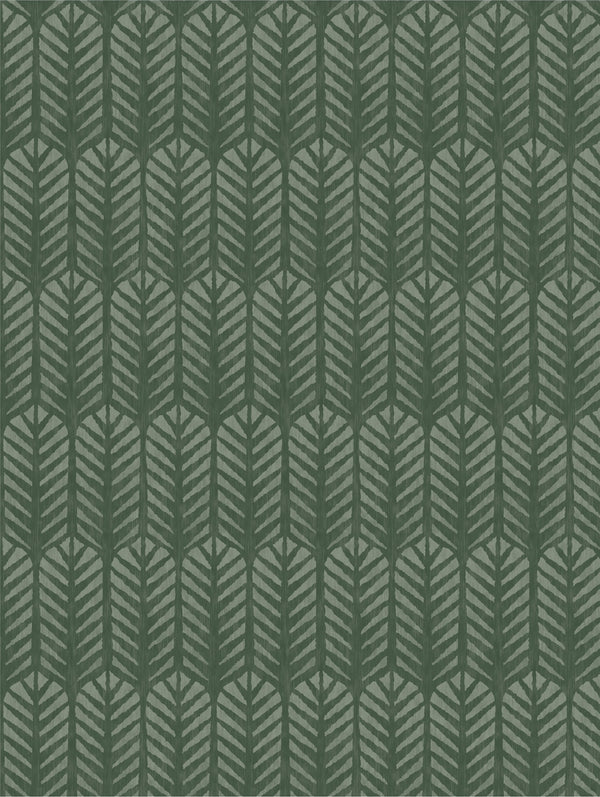 Novena Geo Green | Geometric Art Deco Wallpaper