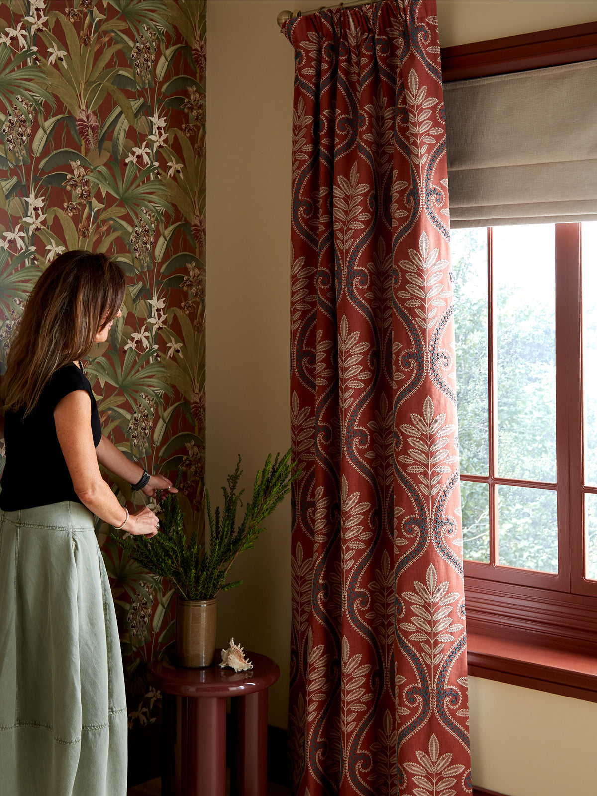 Saffron Terracotta Wallpaper - Esselle Home