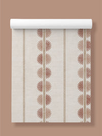 Maris Terracotta Wallpaper | Fan Leaf Stripe Wallpaper - Esselle Home