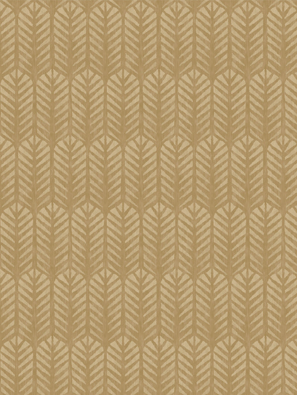 Novena Geo Ochre | Geometric Art Deco Wallpaper